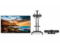 Kit visioconférence Logitech Meetup + écran Samsung 43’’ + support mobile