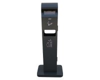 Cendrier sur pied avec corbeille Probbax 12,5 L, gris foncé