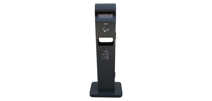Floor ashtray with bin Probbax 12.5 L, dark grey