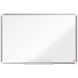 Tableau blanc magnétique Premium Plus Nobo, surface en acier laqué, cadre en aluminium, 90 x 60 cm