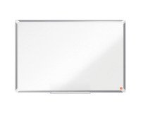 Tableau blanc magnétique Premium Plus Nobo, surface en acier laqué, cadre en aluminium, 90 x 60 cm