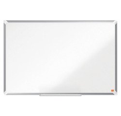 Tableau blanc magnétique Premium Plus Nobo, surface en acier laqué, cadre en aluminium, 90 x 60 cm
