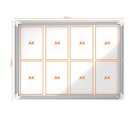 Vitrine d'affichage extérieur magnétique Prenium Plus porte battante Nobo