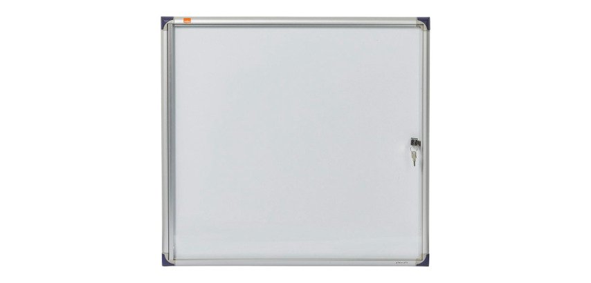 Vitrine d'affichage intérieur magnétique extra-plate porte battante Nobo - 6 feuilles