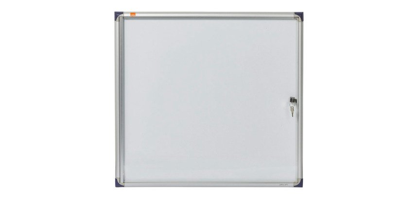 Vitrine d'affichage intérieur magnétique extra-plate porte battante Nobo - 6 feuilles