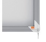 Vitrine d'affichage intérieur magnétique Premium Plus porte coulissante Nobo - 15 feuilles