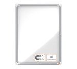 Vitrine d'affichage intérieur magnétique Premium Plus porte battante Nobo - 9 feuilles