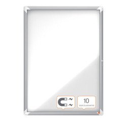 Vitrine d'affichage intérieur magnétique Premium Plus porte battante Nobo - 9 feuilles