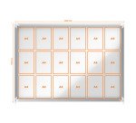 Vitrine d'affichage intérieur magnétique Premium Plus porte coulissante Nobo - 18 feuilles
