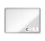 Vitrine d'affichage intérieur magnétique Premium Plus porte coulissante Nobo - 18 feuilles