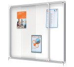 Vitrine d'affichage intérieur magnétique Premium Plus porte coulissante Nobo - 15 feuilles