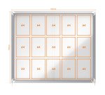 Vitrine d'affichage intérieur magnétique Premium Plus porte coulissante Nobo - 15 feuilles
