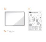Vitrine d'affichage intérieur magnétique Premium Plus porte battante Nobo - 9 feuilles