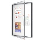 Vitrine d'affichage intérieur magnétique Premium Plus porte battante Nobo - 9 feuilles