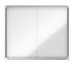Vitrine d'affichage intérieur magnétique Premium Plus porte coulissante Nobo - 15 feuilles