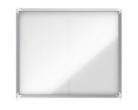 Vitrine d'affichage intérieur magnétique Premium Plus porte coulissante Nobo - 15 feuilles