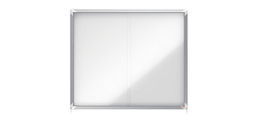 Vitrine d'affichage intérieur magnétique Premium Plus porte coulissante Nobo - 15 feuilles