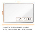 Premium Plus Magnetic Whiteboard Nobo, lacquered steel surface, aluminum frame, 180 x 120 cm