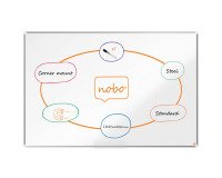 Premium Plus magnetische Whiteboard von Nobo, lackierte Stahloberfläche, Aluminiumrahmen, 180 x 120 cm
