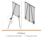 Paperboard - chevalet de conférence magnétique à trépied Premium Plus Nobo