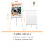 Paperboard - chevalet de conférence magnétique à trépied Premium Plus Nobo