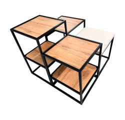 Expositor modular con asiento