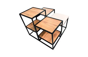 Expositor modular con asiento
