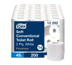 Papier toilette double épaisseur Tork Premium T4 - 48 rouleaux de 198 feuilles