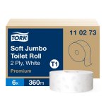 Tork Toilet paper T1 Premium Jumbo 2 Ply 6 Rolls of 1800 Sheets