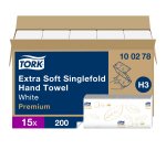 Secamanos plegado en V Tork H3 Premium suave - Caja de 3000