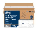 Secamanos plegado en W Tork H2 Advanced - Caja 3800