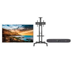 Kit voor videoconferentie Poly Studio R30 + Samsung 43’’ scherm + mobiele standaard