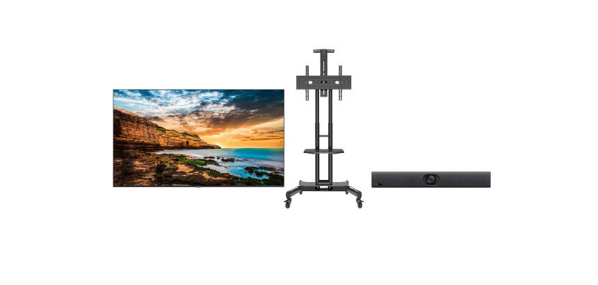 Kit voor videoconferentie Yealink UVC40 + Samsung 43'' scherm + mobiele standaard