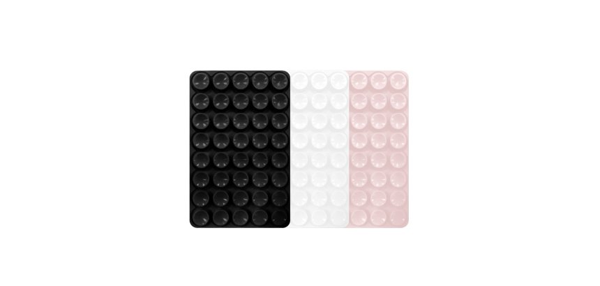 Pack de 3 supports smartphone à ventouse T'nB – Fixation adhésive réutilisable