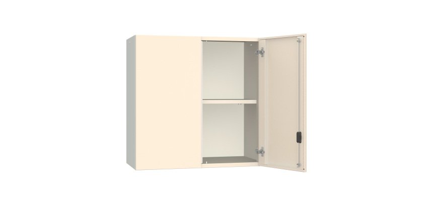 Armadio Ufficio Monoblocco sopralzo Senso 2 ante contrapposte 1 ripiano interno senza zoccolo l x p x h 90 x 45 x 90 cm