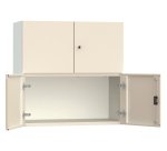 Armadio Ufficio Monoblocco sopralzo Senso 4 ante 2 vani senza zoccolo l x p x h 90 x 45 x 90 cm