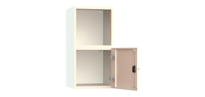 Armadio Ufficio Monoblocco sopralzo Senso 1 anta parte superiore a giorno senza zoccolo l x p x h 45 x 45 x 90 cm