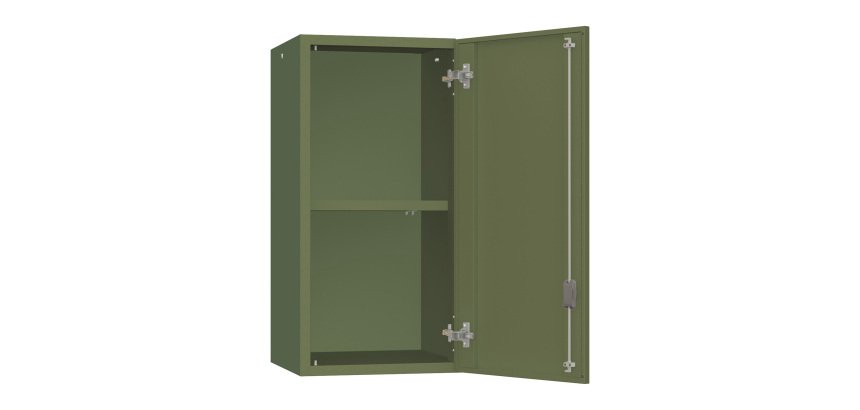 Armadio Ufficio Monoblocco sopralzo Senso 1 anta 1 ripiano senza zoccolo l x p x h 45 x 45 x 90 cm