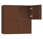 Armadio Ufficio Monoblocco sopralzo Senso 4 ante 4 vani senza zoccolo l x p x h 90 x 45 x 90 cm