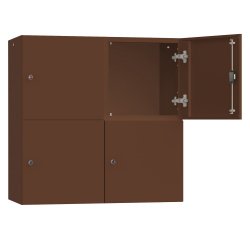 Armadio Ufficio Monoblocco sopralzo Senso 4 ante 4 vani senza zoccolo l x p x h 90 x 45 x 90 cm