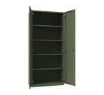 Armadio Ufficio Monoblocco multiuso Senso 2 ante battenti 4 ripiani l x p x h 90 x 45 x 200 cm