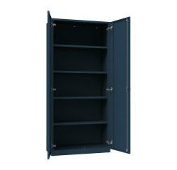 Armadio Ufficio Monoblocco multiuso Senso 2 ante battenti 4 ripiani l x p x h 90 x 45 x 200 cm