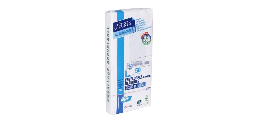 GPV Envelope 110 x 220 mm 80 g window 45 x 100 mm Self-adhesive, Quick open - Pack of 50