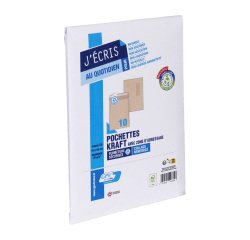 GPV-envelop 162 x 229 mm met adresveld, zonder venster, bruin kraft 90 g - Pak van 10