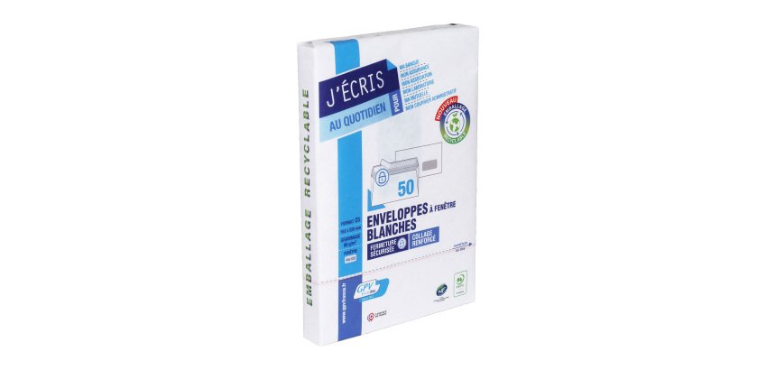 GPV Envelope 162 x 229 mm 80 g with 45 x 100 mm window, Self-adhesive, Quick open - Pack of 50