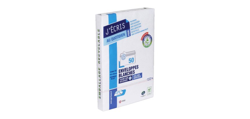 GPV Envelope 162 x 229 mm 80 g white, without window, Self-adhesive, Quick opening - Pack of 50