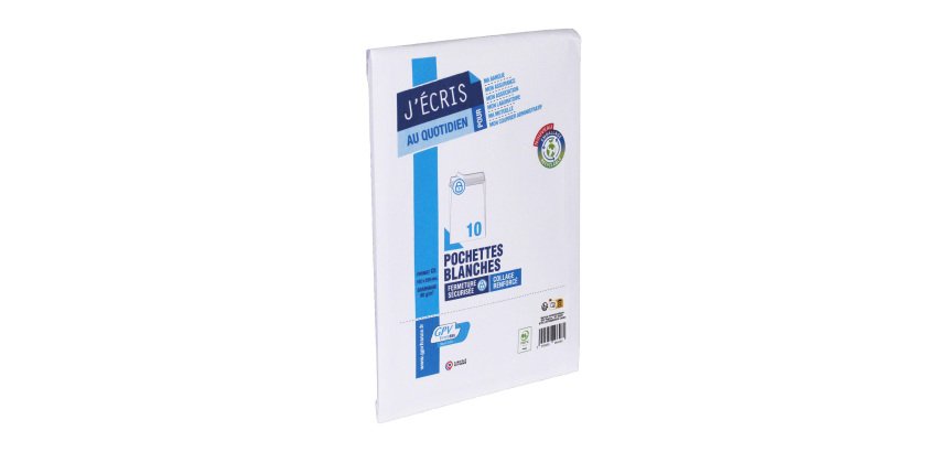 GPV-envelop 162 x 229 mm, 90 g zonder venster - Pakket van 10