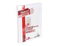 Paquet de 25 Pochettes format 24 DOS-CARTON Blanches AD