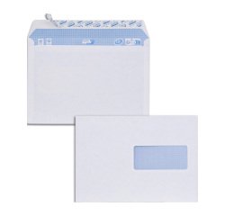Enveloppe GPV 162 x 229 mm 80 g avec fenêtre 45 x 100 mm, Auto-adhésive, Ouverture rapide - Paquet de 50