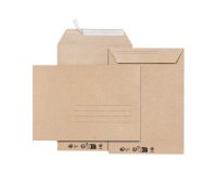 Pochette GPV 162 x 229 mm avec zone d'adressage, sans fenêtre, kraft brun 90 g - Paquet de 10